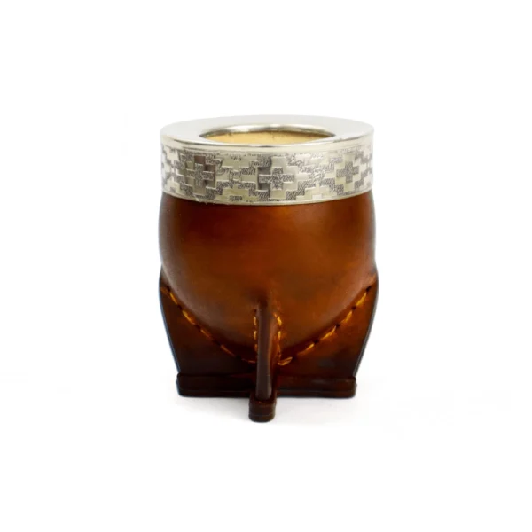 Mate Imperial De Alpaca Premium Virola Lisa Color Marrón PAMPA