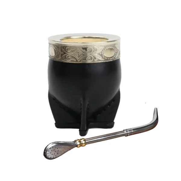 Mate Imperial Uruguayo De Alpaca Rupestre + Bombilla