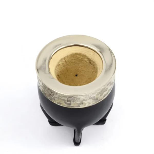 Mate Imperial Uruguayo De Alpaca Rupestre + Bombilla - Imagen 2