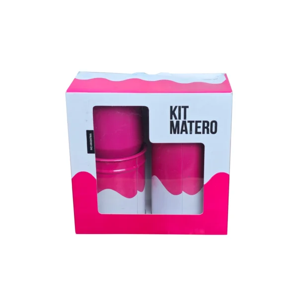 Kit Matero Mate de Acero Latas de yerba y azucar Marwal. - Imagen 5
